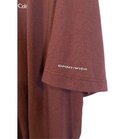 Columbia Mens Dark Brown Omni-Wick Collared Short Sleeve Polo Shirt Size 2XL - Picture 3 of 15
